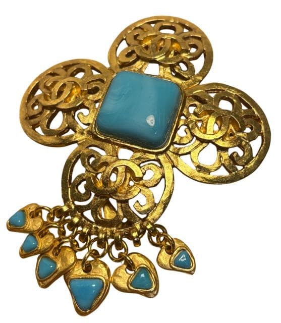 シャネル★CHANEL★ブローチ★ココマーク★1995年★GP★ゴールド