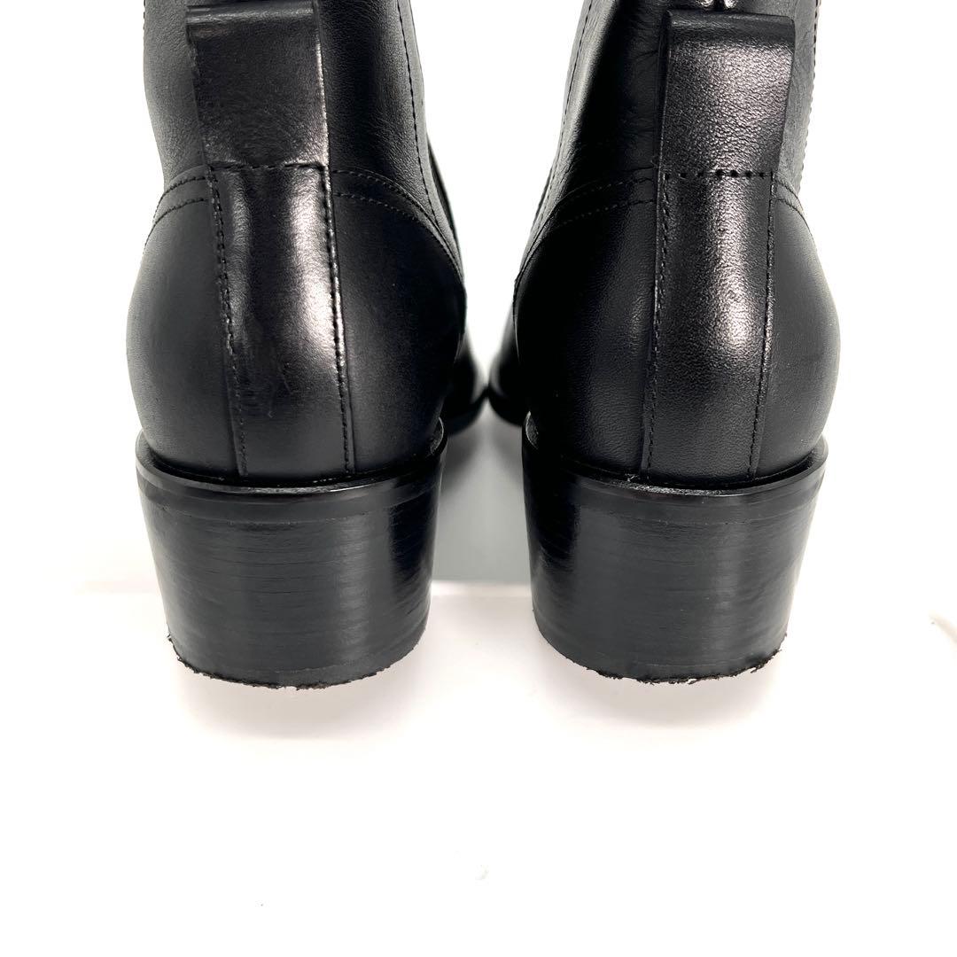 【美品】コールハーン　COLE HAAN GRAND レザーショートブーツ 黒
