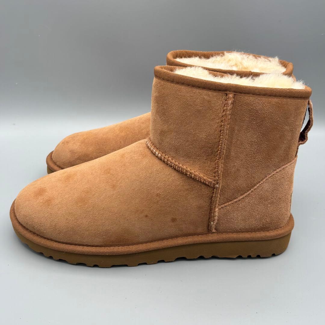 【新品訳あり】UGGクラシックミニⅡ ムートンブーツチェスナット26cm