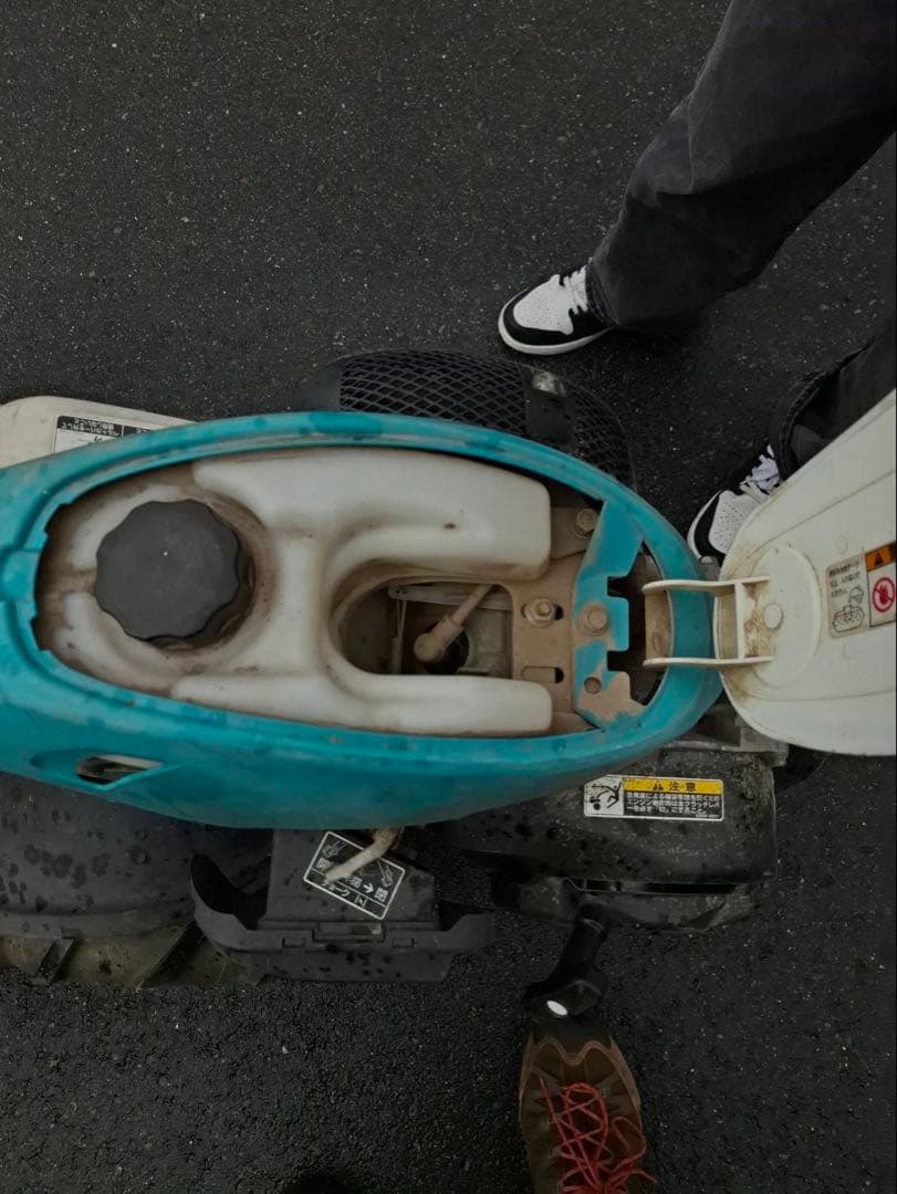 クボタ TR6000 陽菜 ミニ耕運機 ブルー溝浚器 付き