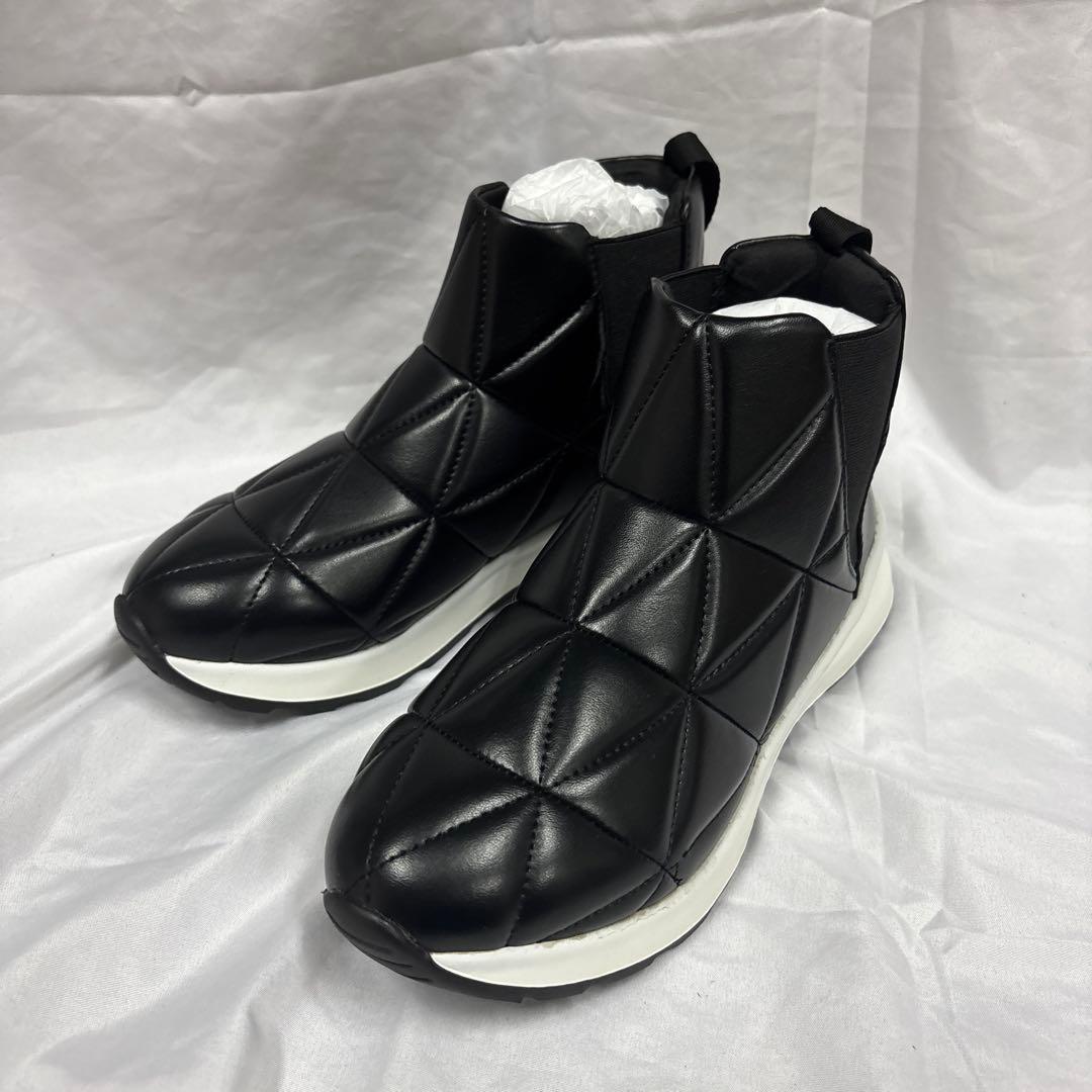 LANVIN en Bleu ミッドカットキルティングスニーカー　23.