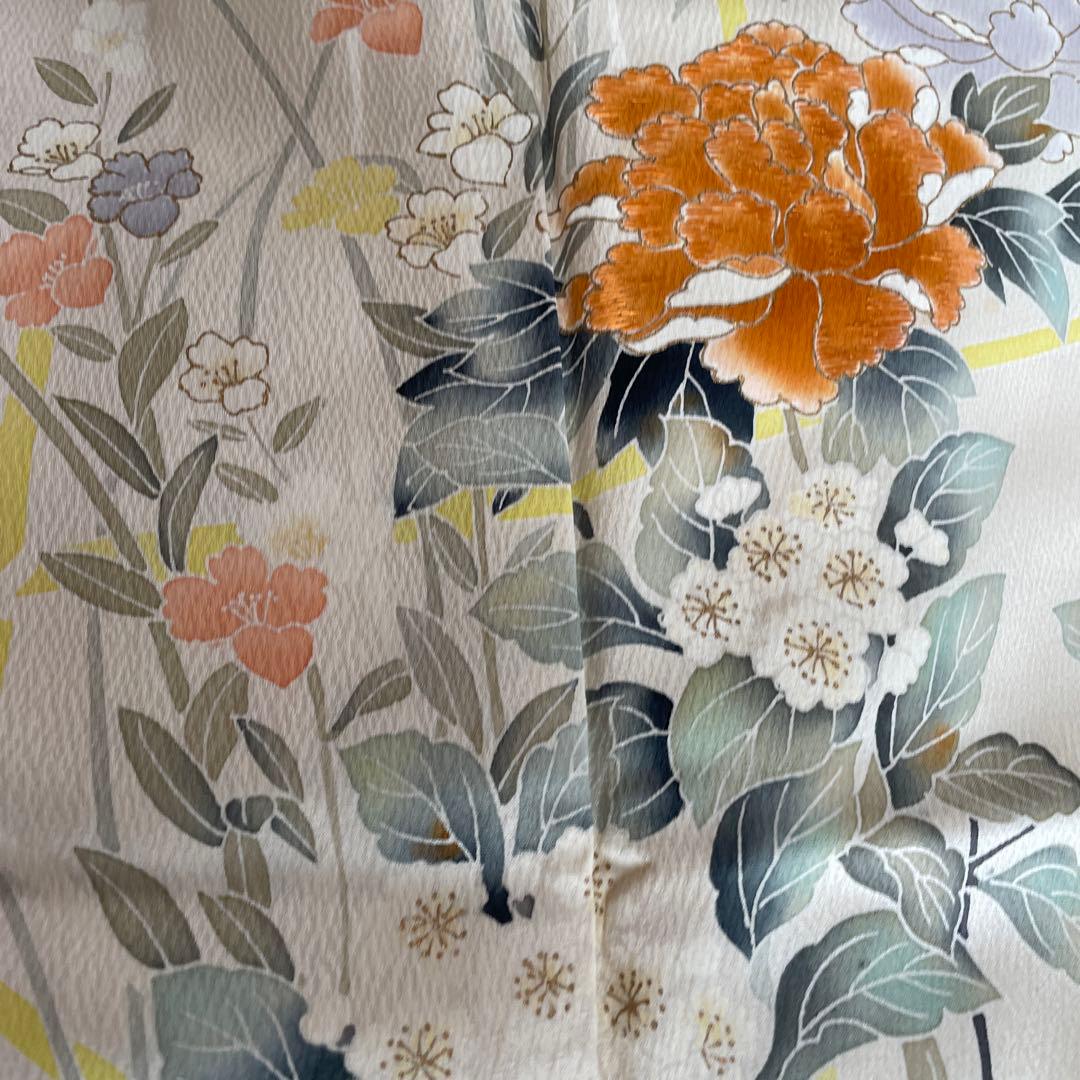 ひろりん様おまとめ　優しい生成色に四季花が美しい訪問着