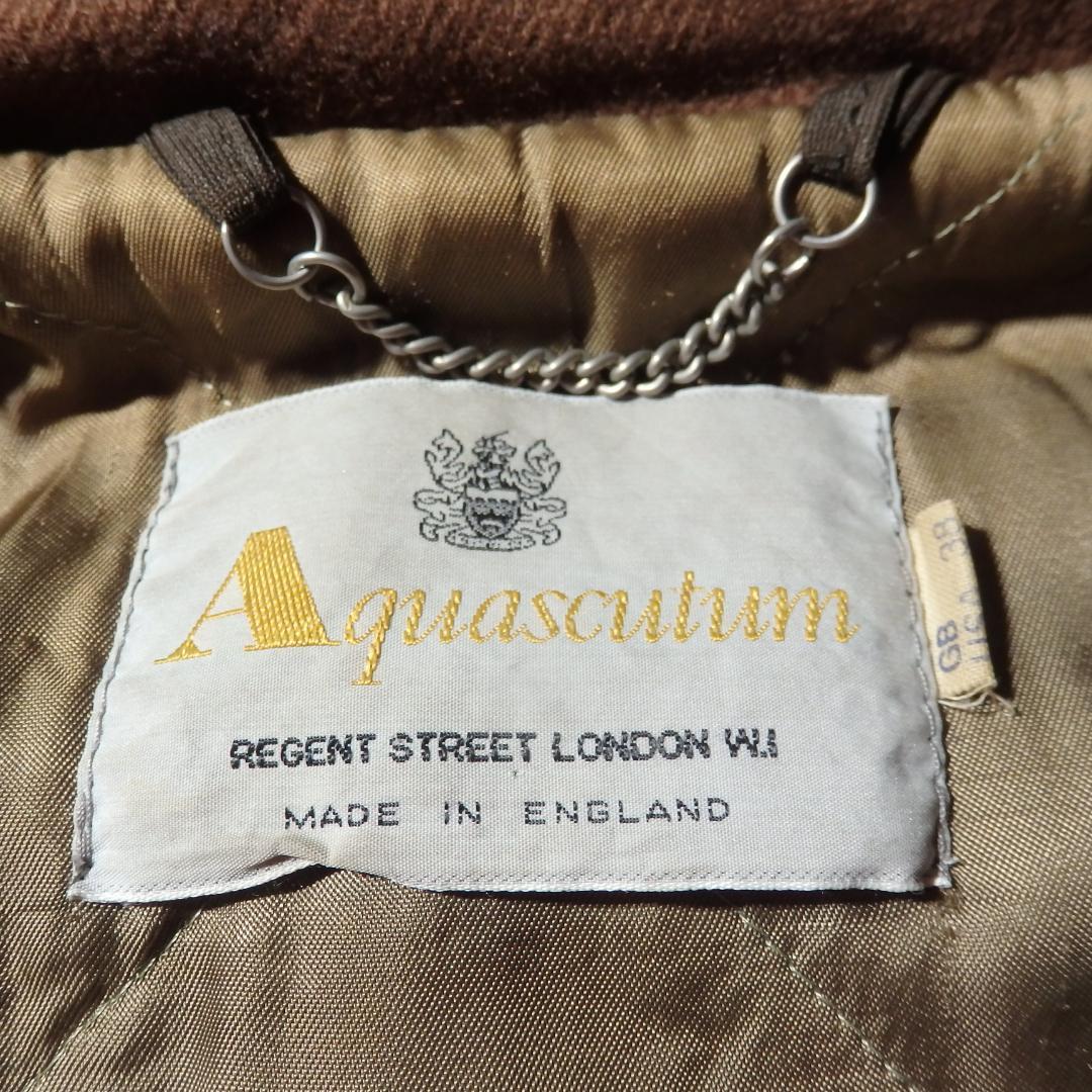希少 英国製 Aquascutum ダッフルコート 38 オリーブ