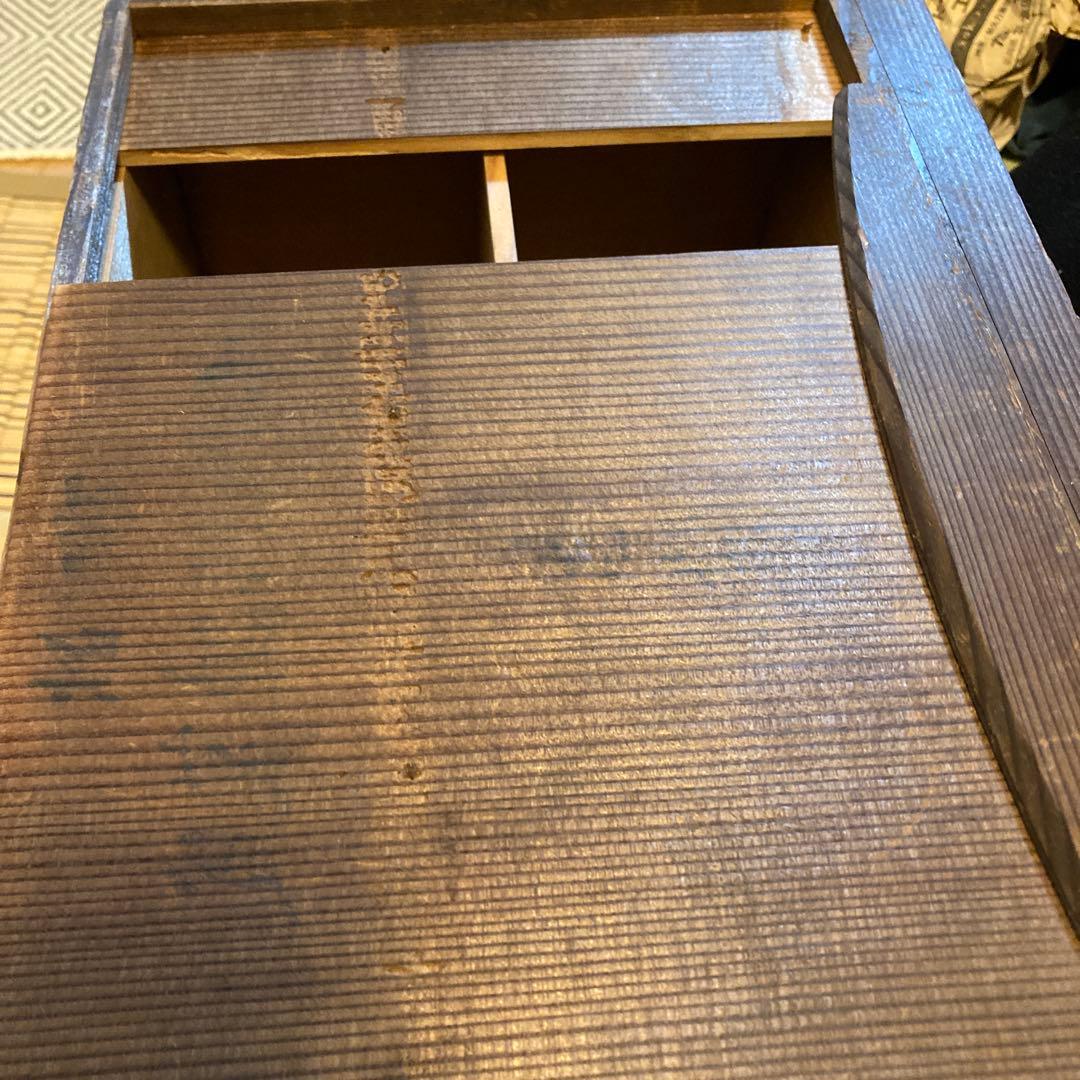 アンティーク漆器製赤色楕円鉢1個中型