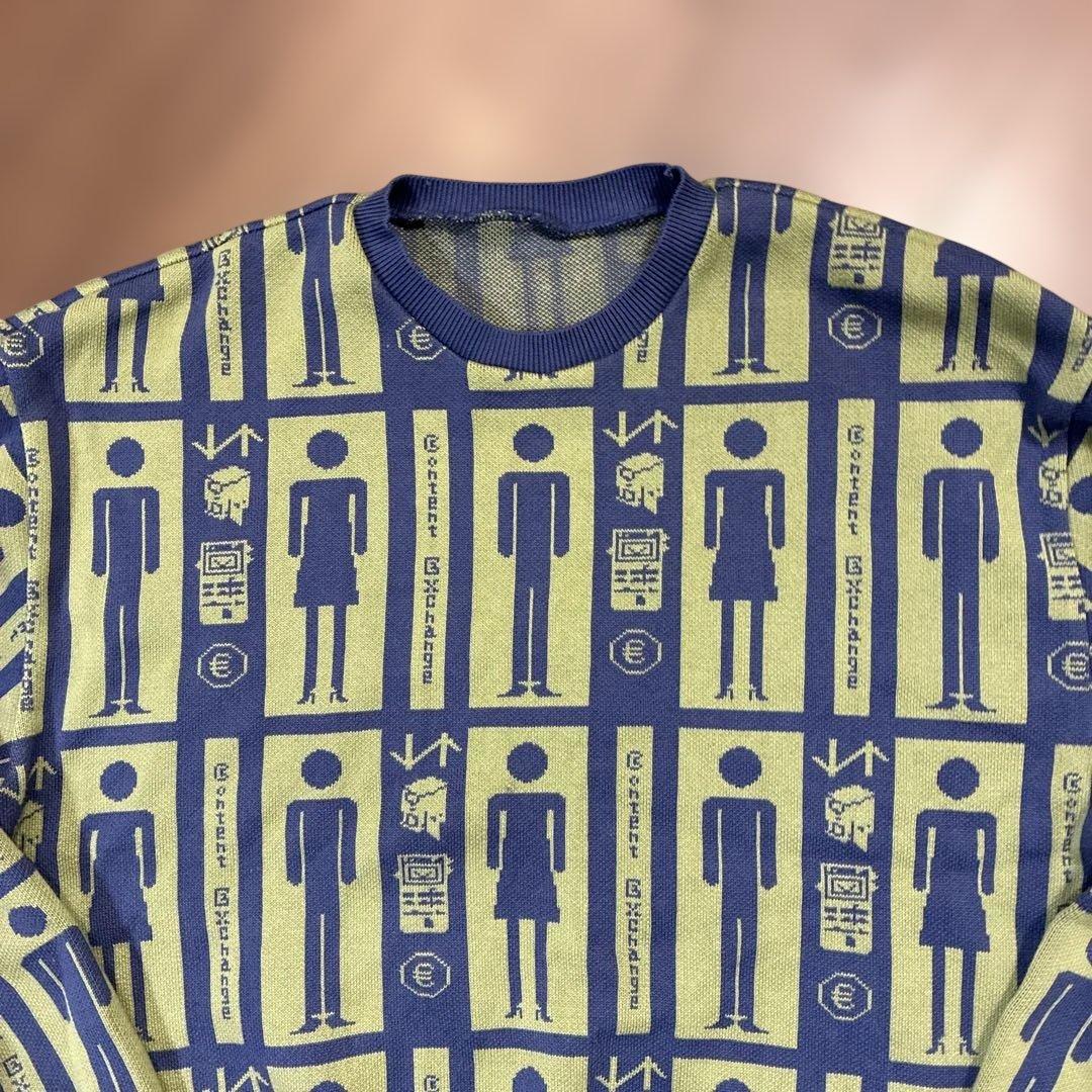 C.E CAVEMPT 総柄　ニット　グリーン　シーイー