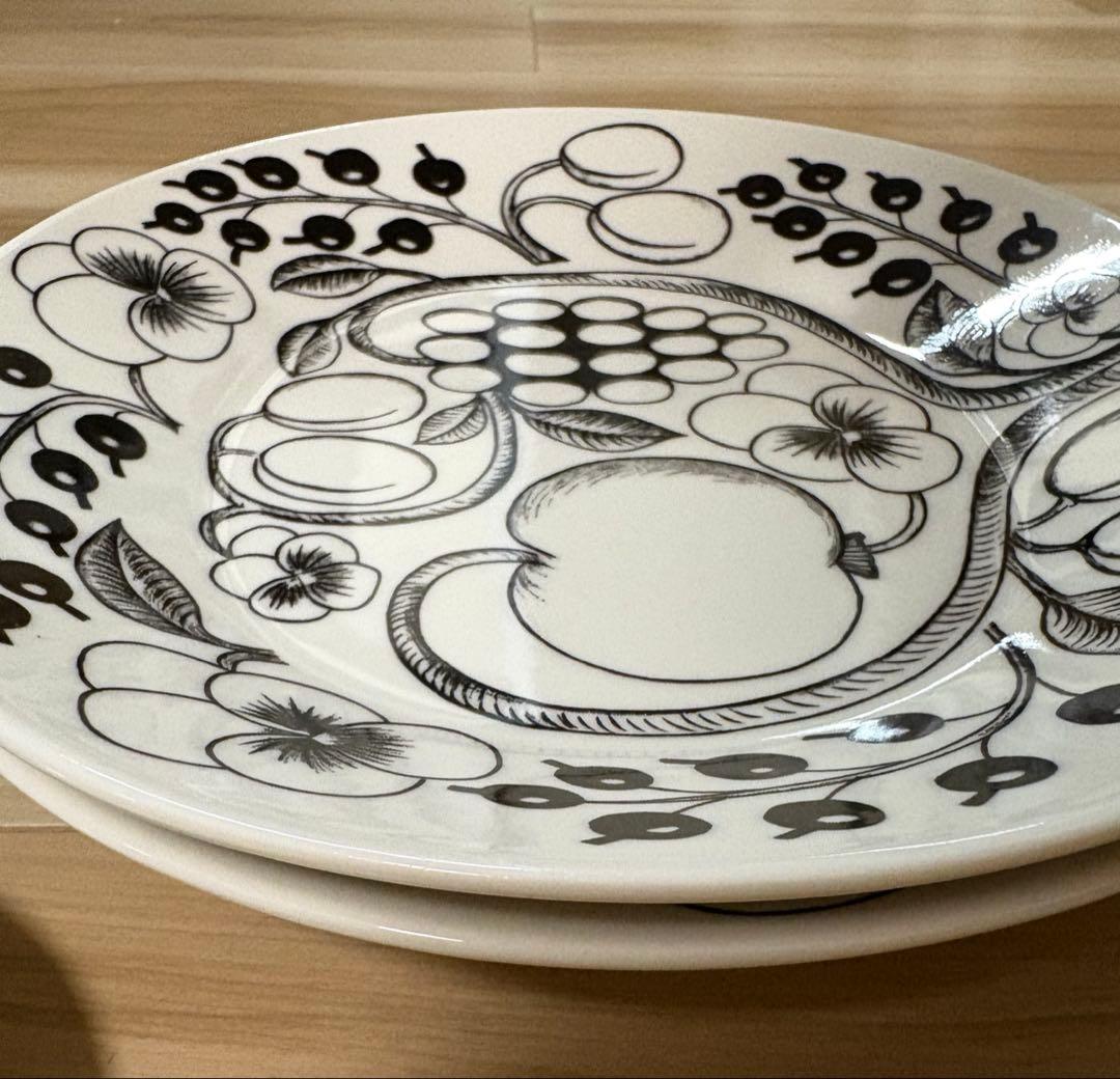 美品★Arabia ブラックパラティッシ★ルノ　サマーレイ　プレートまとめ売り