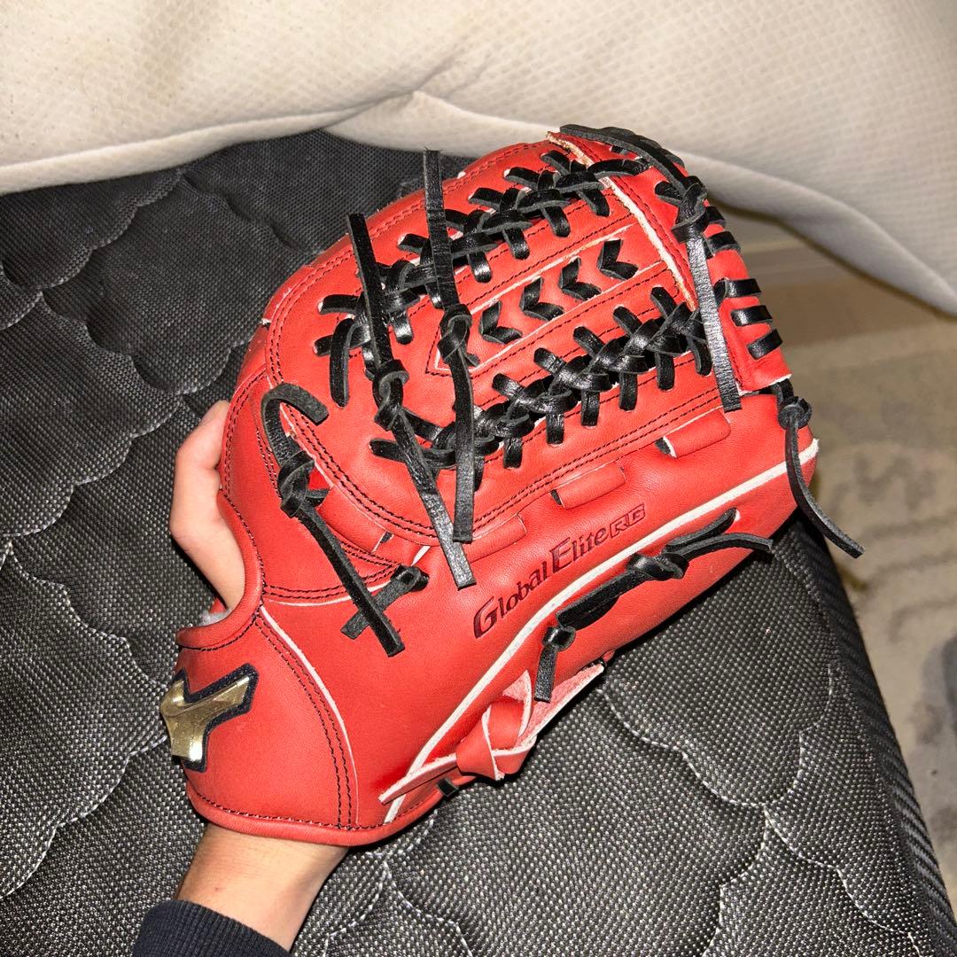Global Elite 軟式グローブ 赤