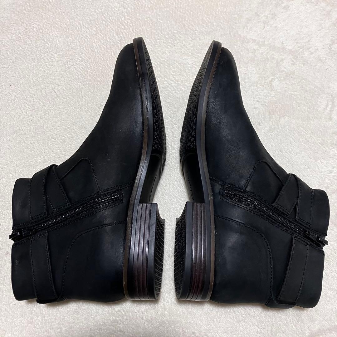 美品✨クラークス カムジン レザーショートブーツ サイドジップ コンフォート