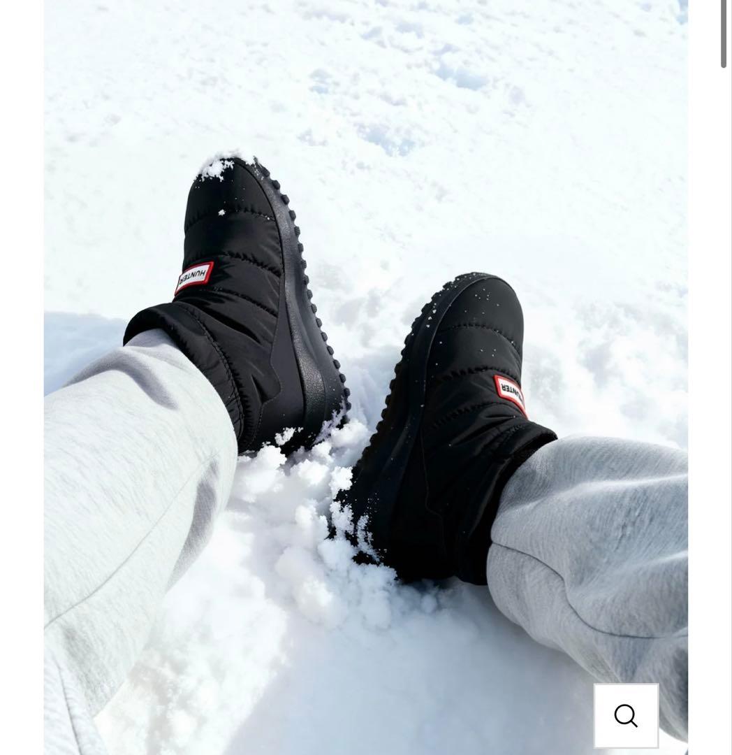 新品✨HUNTERユニセックス パフド トラベル フロー トレーナー ブラック