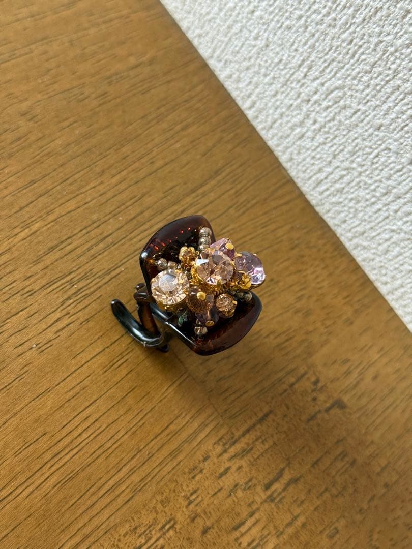 Reine Claudeレーヌクロード ヘアクリップ2個セット ビジュー＆パール