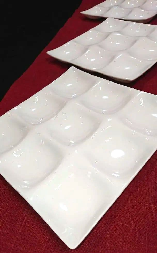♥ビュッフェプレート９品皿⬛ホワイトグッドデザイン賞受賞 ２大皿 ♥パーティー用