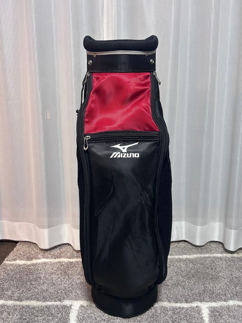 【フードカバー付】Mizuno ミズノ T-ZOID キャディバッグBK/RED