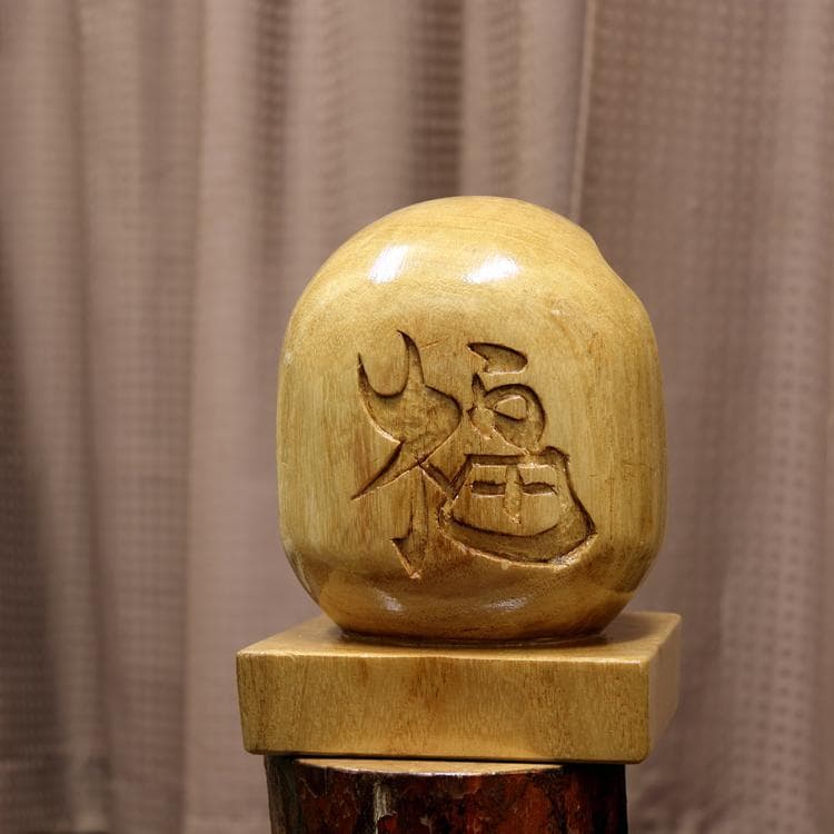 木製置物だるま一刀彫手作りDIY桐材darumaインテリア　手作り　DIY木彫り