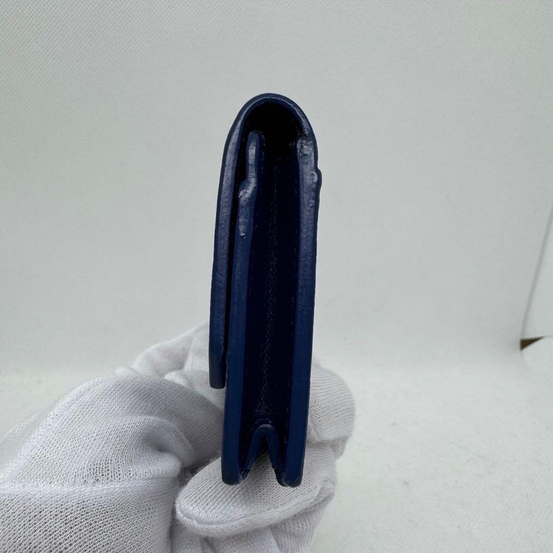 PRADA ネイビー 名刺入れ サフィアーノレザー