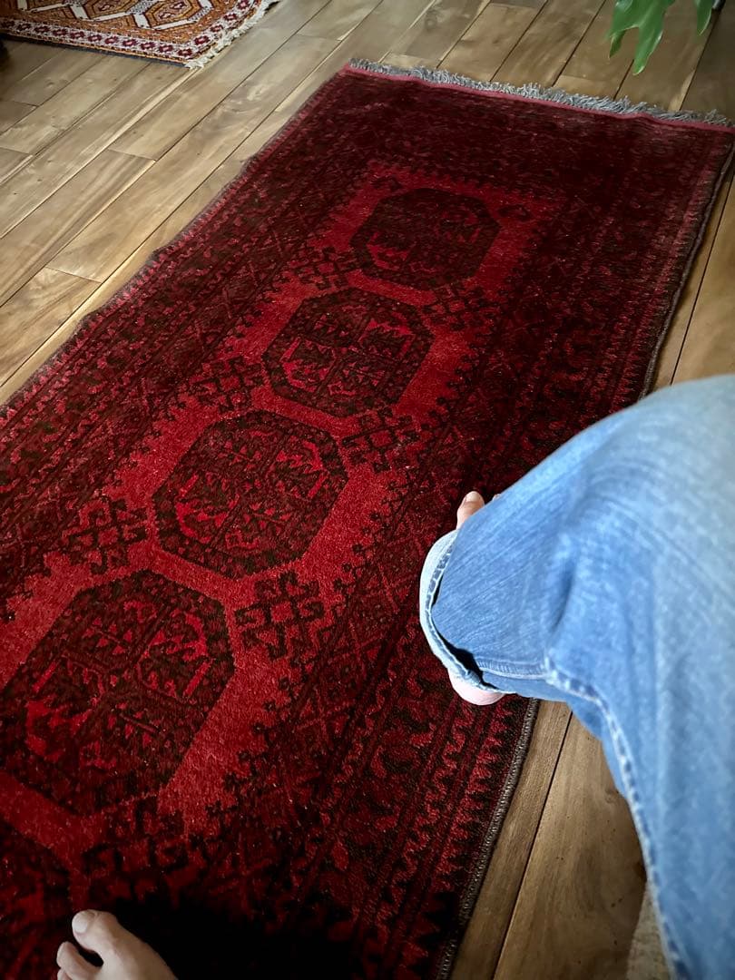 トライバルラグ　ヴィンテージラグ　トルクメン　ランナーラグ　プリミティブアート