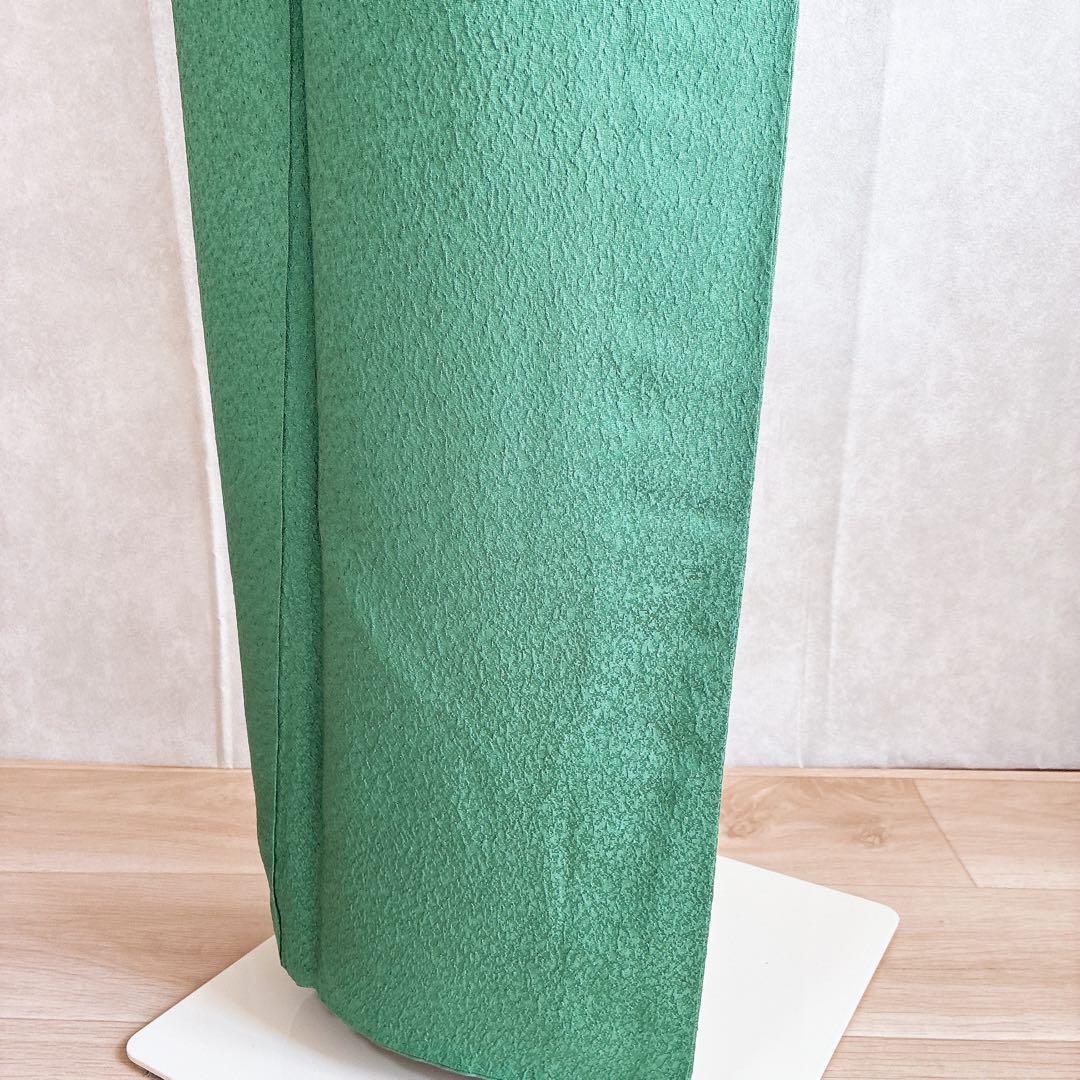 色無地　フルセット　着物　正絹　トールサイズ　緑　卒業式　入学式　N2