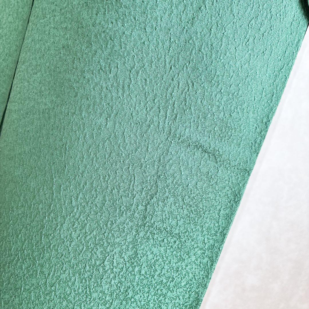 色無地　フルセット　着物　正絹　トールサイズ　緑　卒業式　入学式　N2