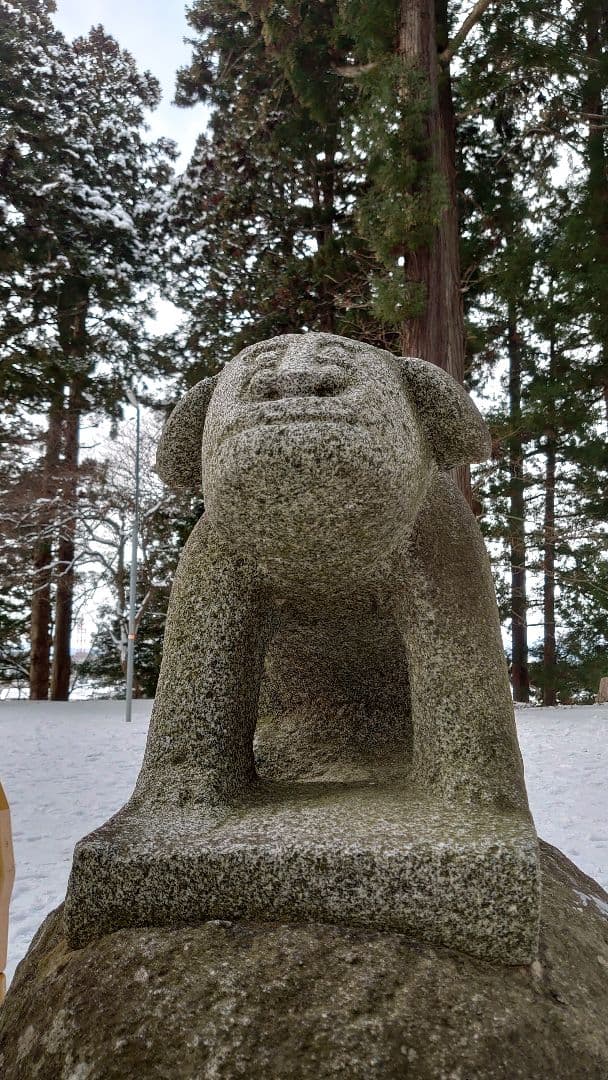盛岡天満宮 狛犬 南部鉄器