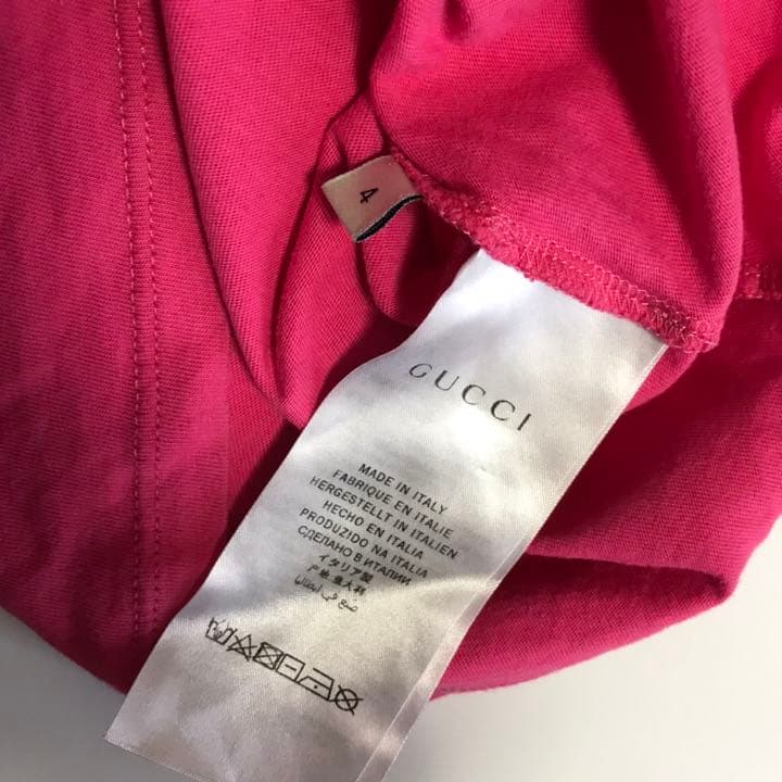 GUCCI キッズ　大人気　ロゴ　ピンク　サイズ4 100〜110