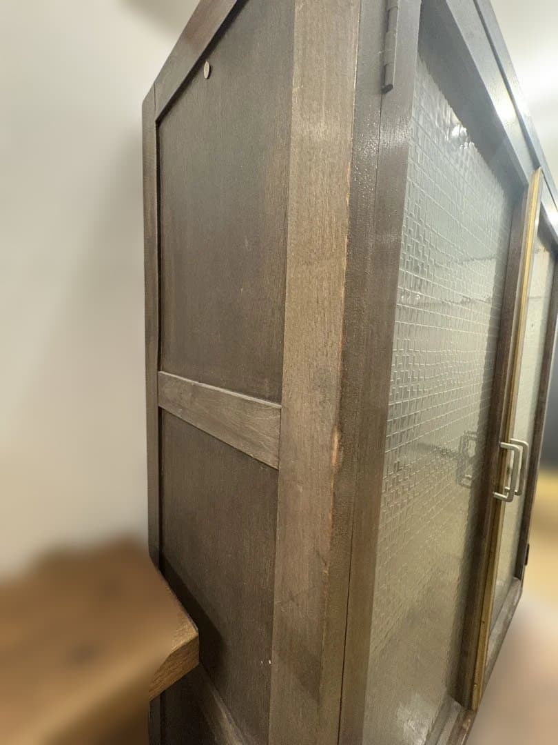 水屋　キャビネット　木製　アンティーク　古道具