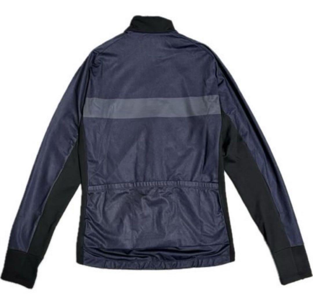 ■新品■　カペルミュール　M　裏起毛ジャケット　グレー　ボーダーデニムプリント