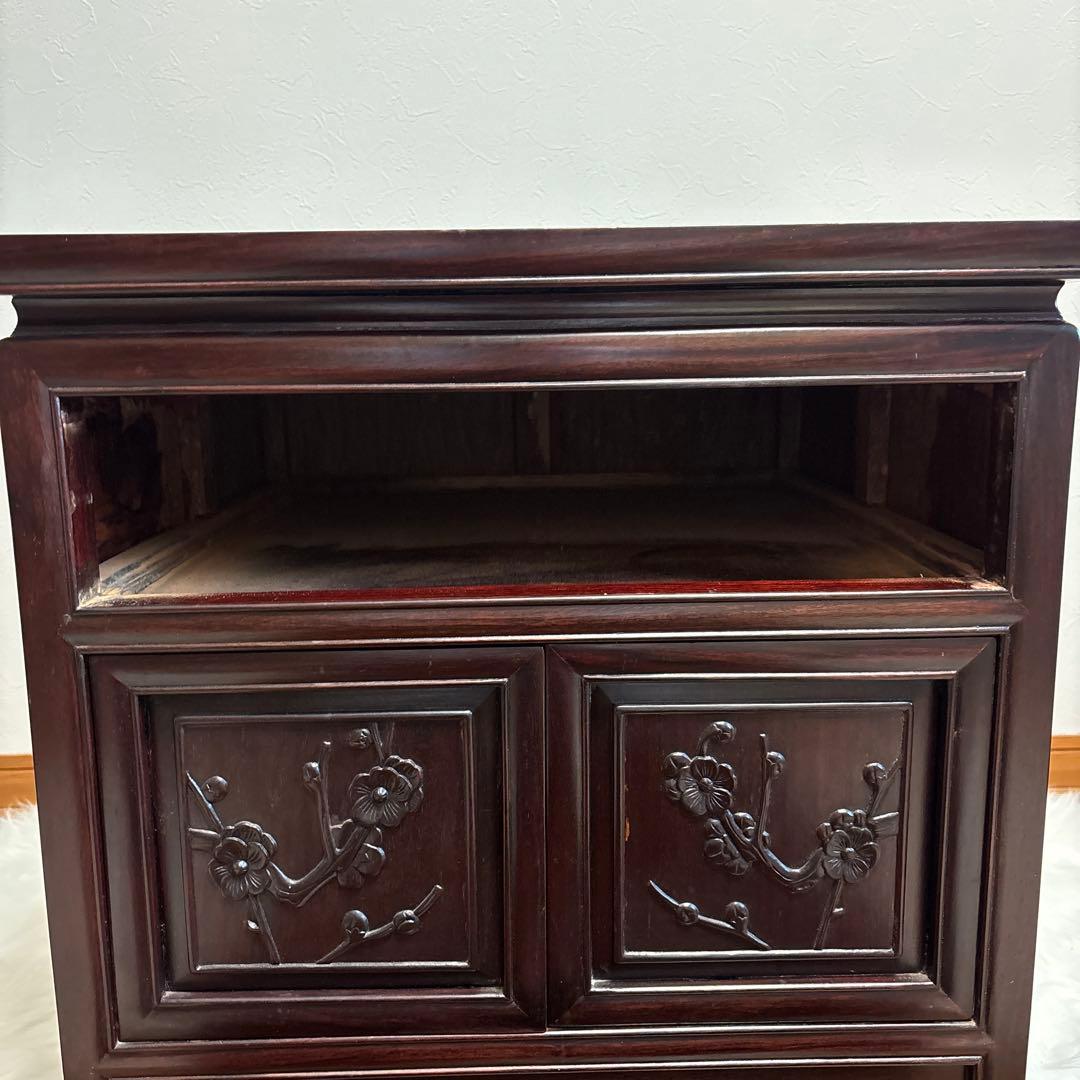 【貴重・豪華】中国美術 唐木 花梨材 花台 コンソールテーブル 中国骨董