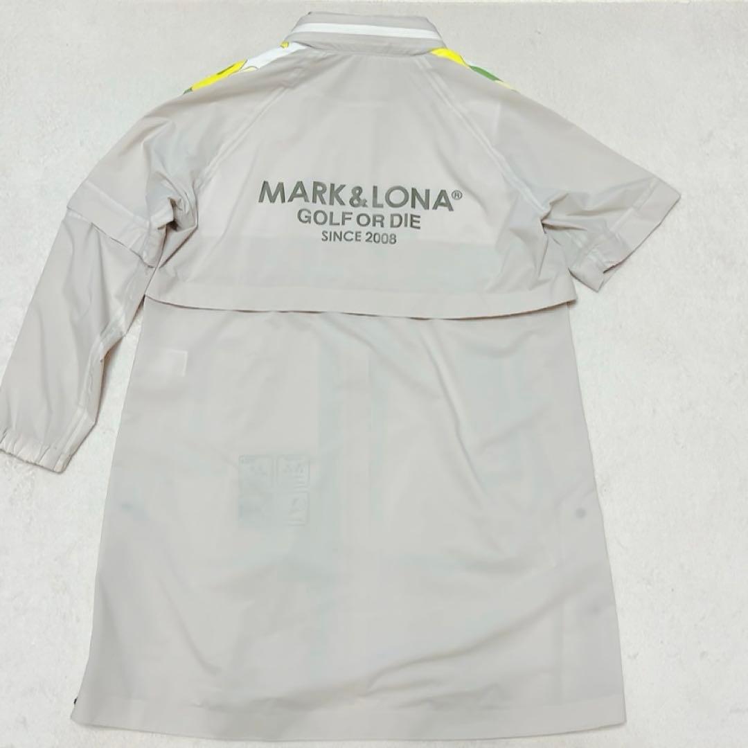 極美品　2024 マークアンドロナ 2WAY レインワンピース 　迷彩　フード