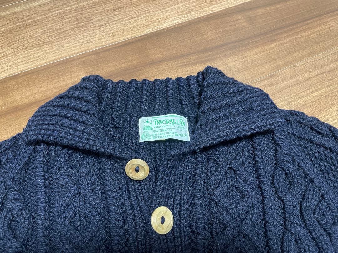 INVERALLAN⭐︎ネイビー⭐︎3A⭐︎ケーブルニットセーター⭐︎メンズM程度