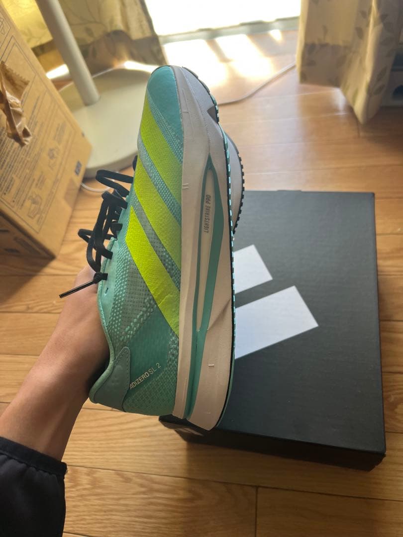 松*加様 adidas AdizeroSL2 26.0 アクアブルー/イエロー