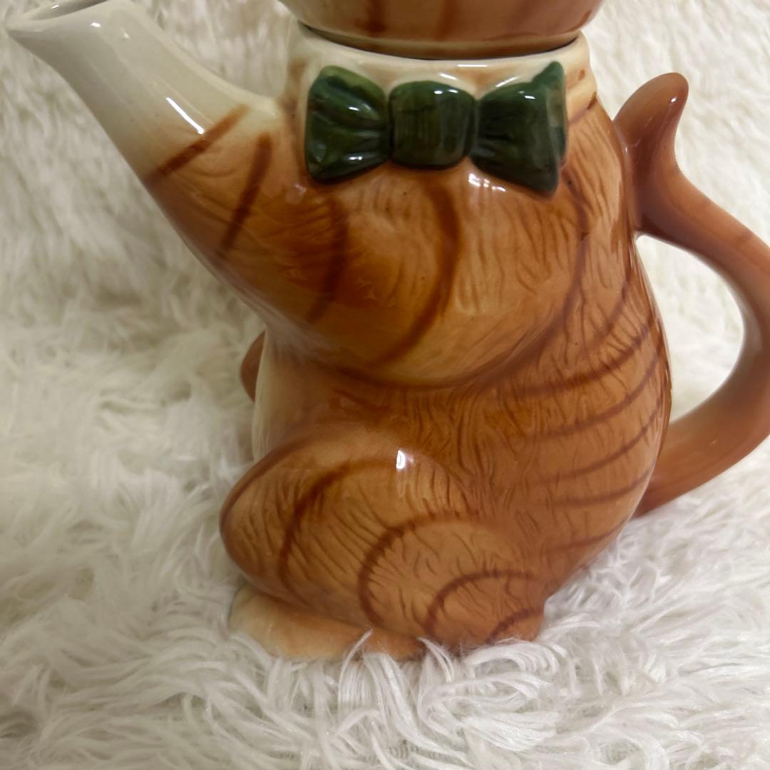 【美品】tony wood トニーウッド　猫のティーポット　イギリス