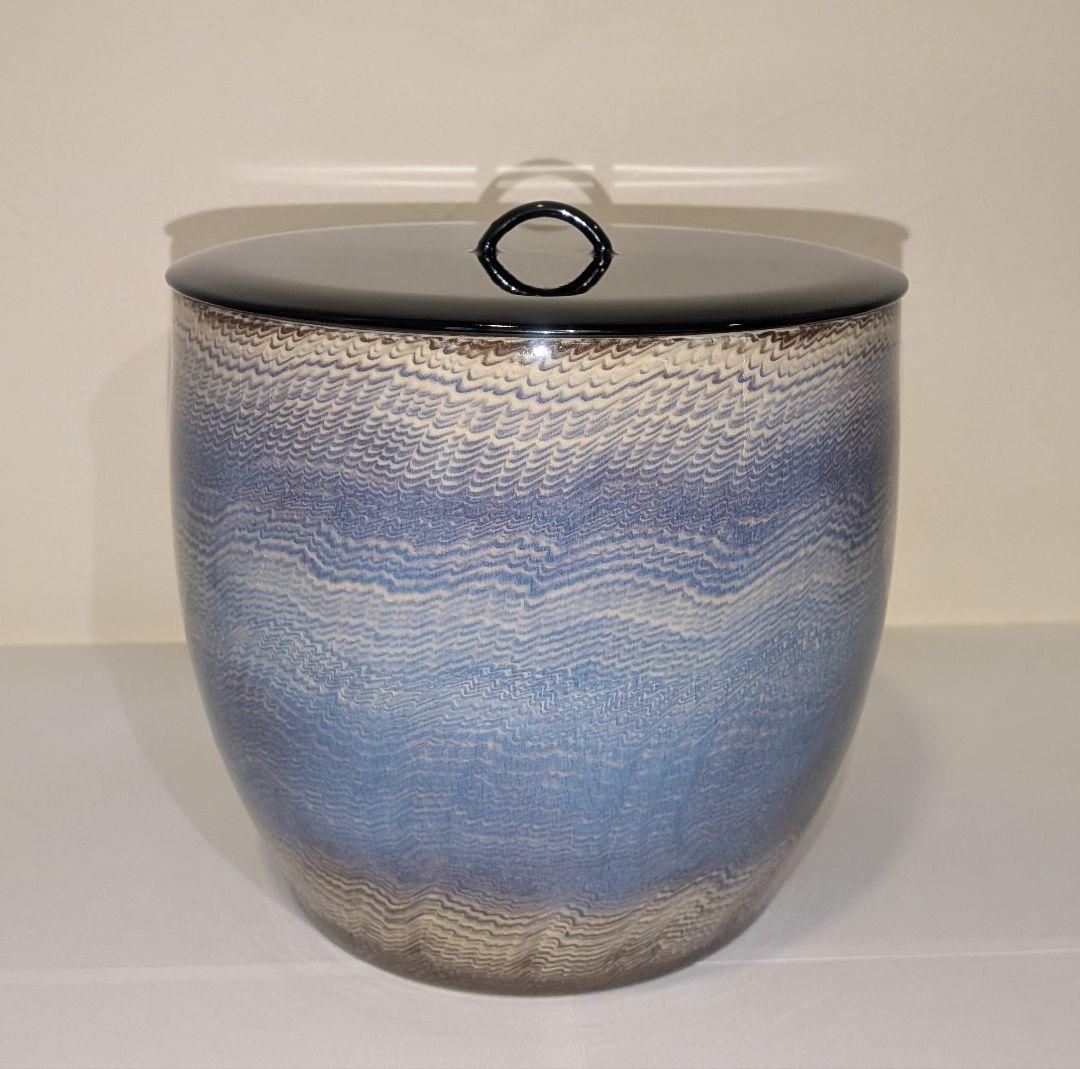 十三代『横石臥牛』刷毛目湖文水指　茶道具　現川焼　臥牛窯　共箱　長崎