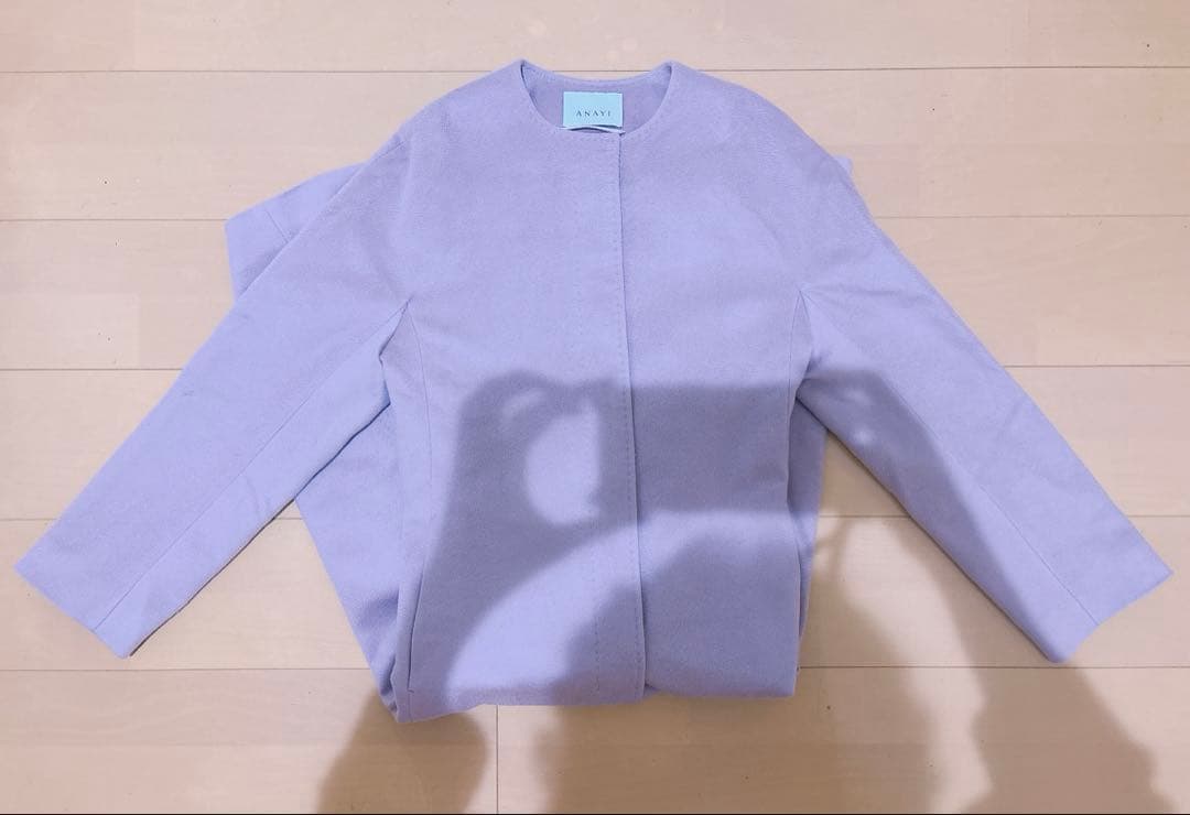 新品・タグ付き＊ANAYI カシミヤベルト付きクルーコート(ピンク)38