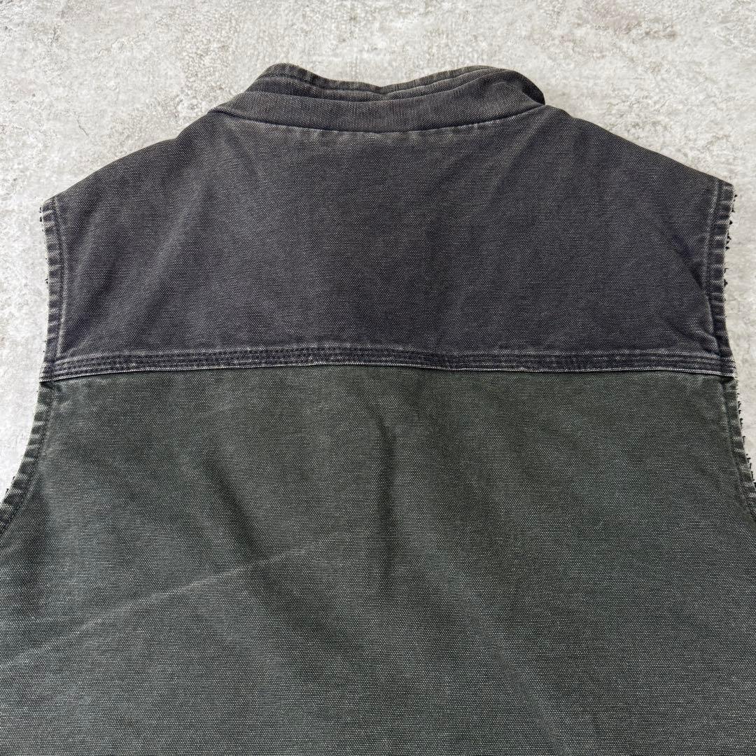 レアカラー■carhartt カーハート【L】ダックベスト モスグリーン 雰囲気