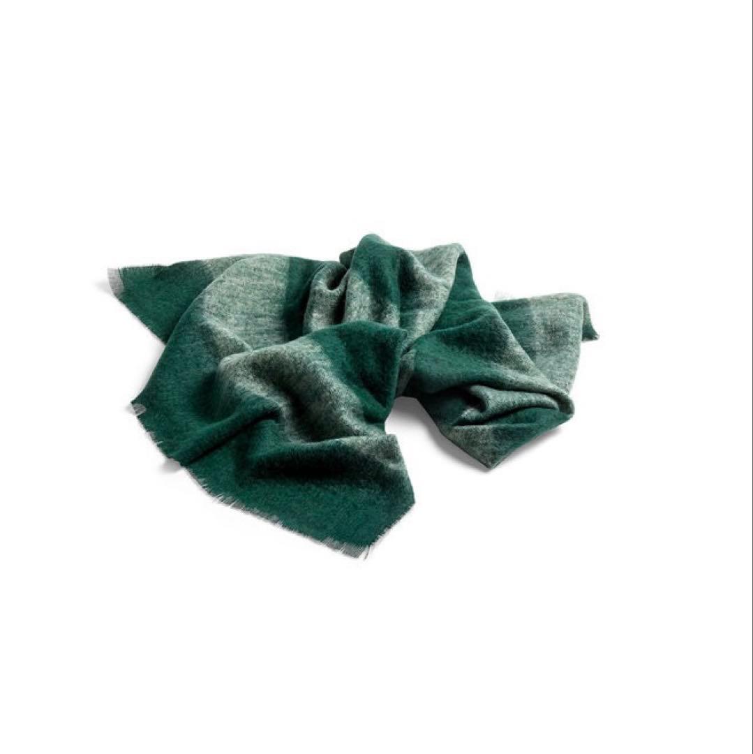 【美品】HAY モヘアブランケット グリーン(クリーニング済)