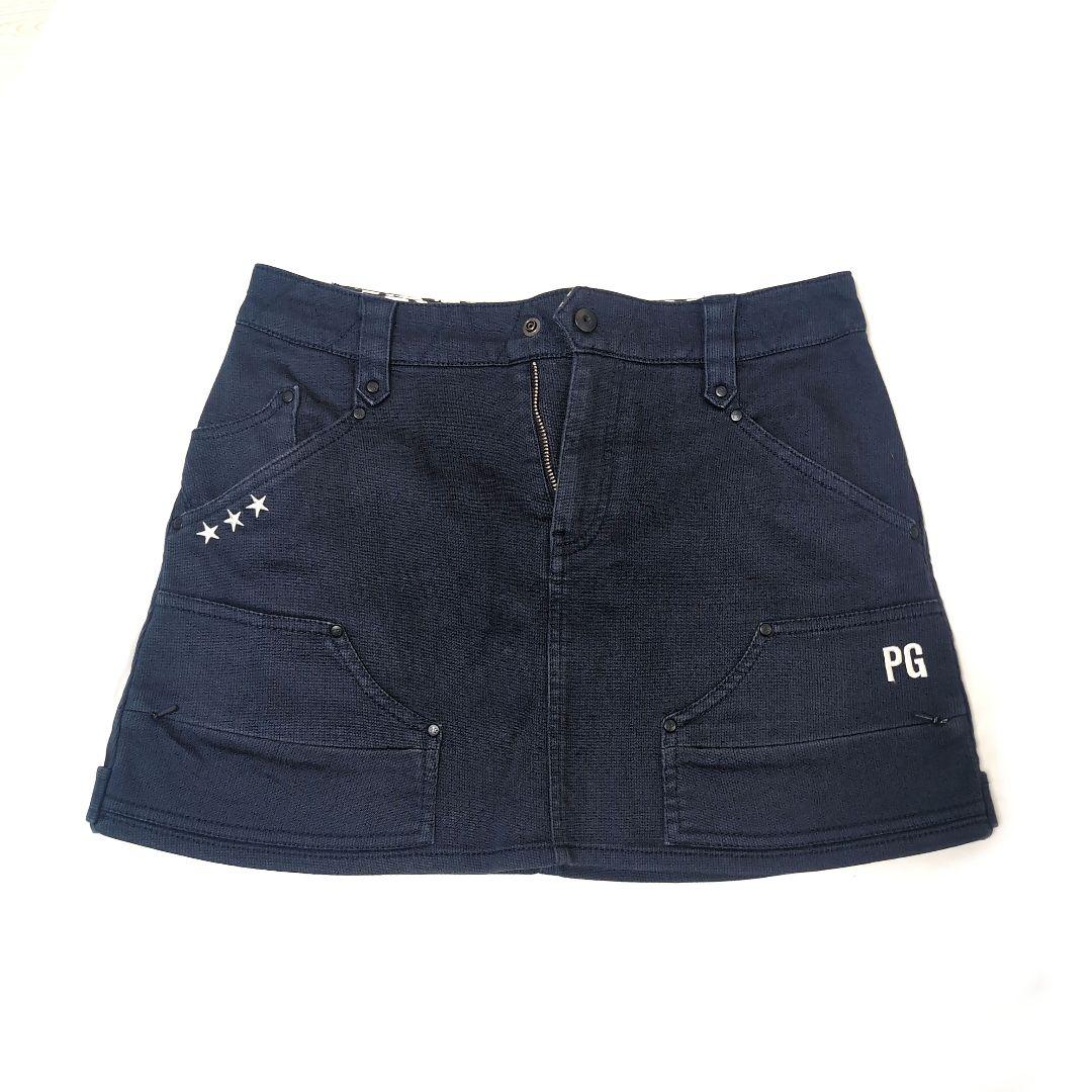 PEARLY GATES パーリーゲイツ ゴルフ スカート ミニ 濃紺 M相当