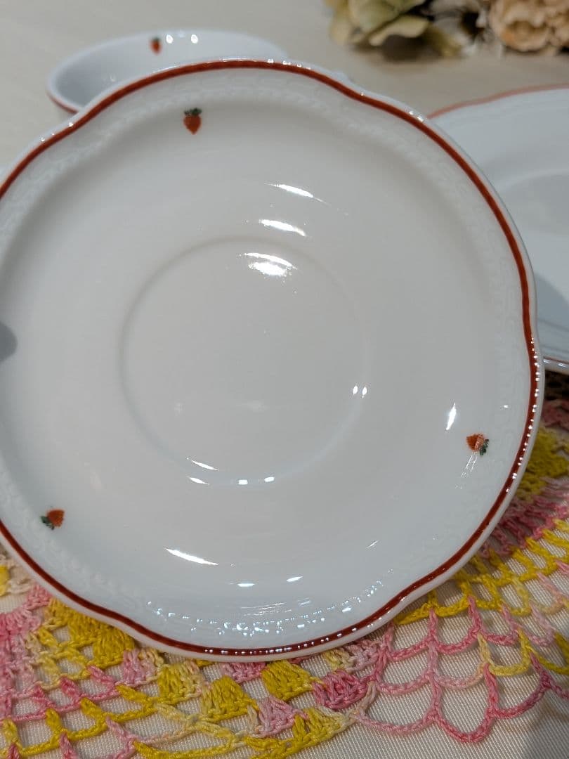 リチャードジノリ　カップ＆ソーサー　プレート　トリオ　いちご　ストロベリー　希少