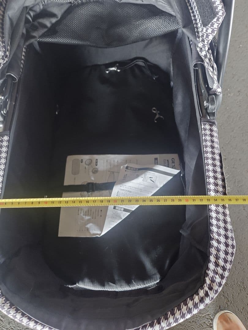 限定値下げ　ペットカート チェック柄 メッシュカバー付き