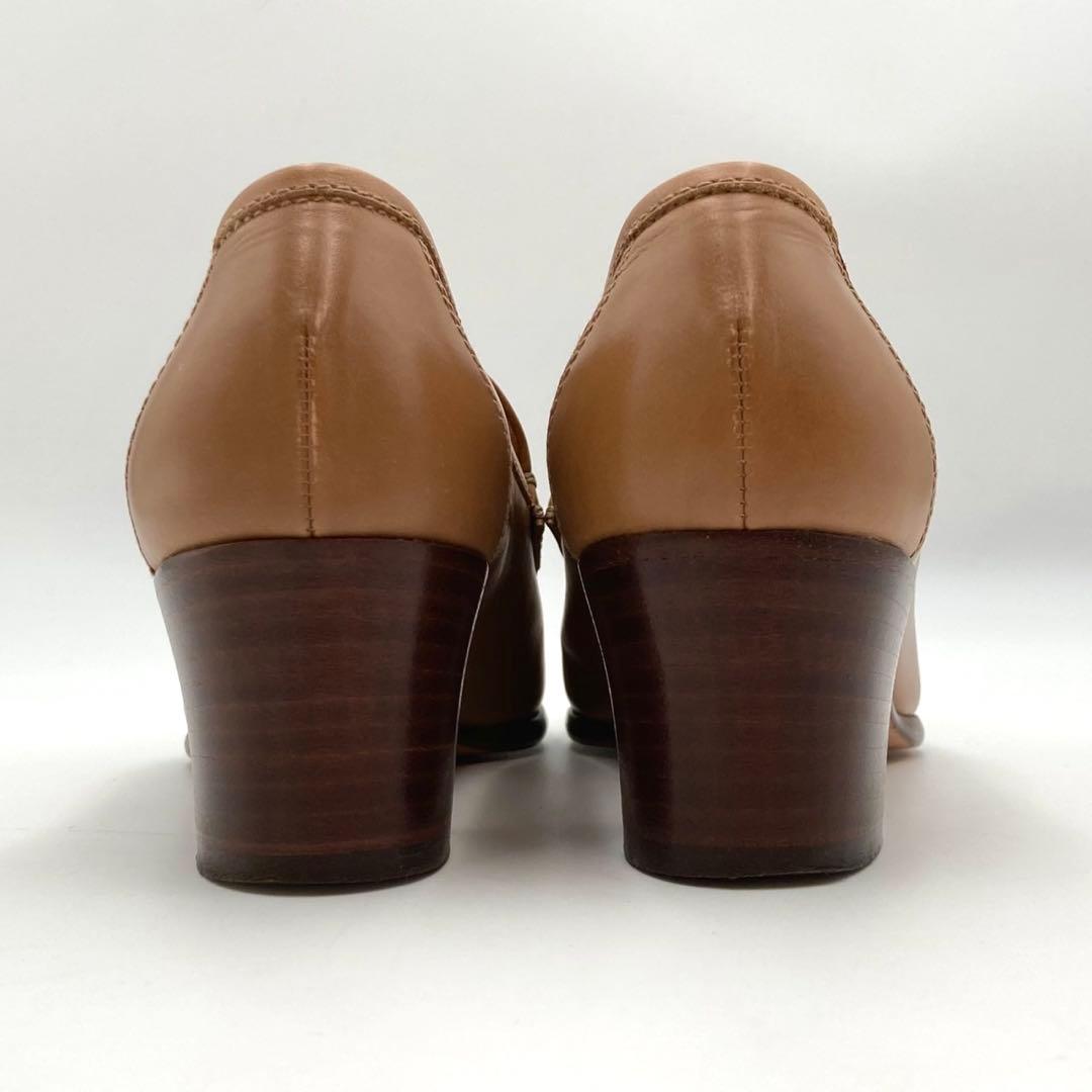 専用品✨ HERMES コンスタンス チャンキーヒールパンプス 革靴 36 茶色