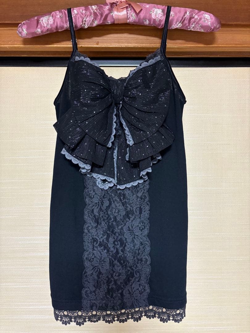 axes femmeラメbigリボンキャミソール