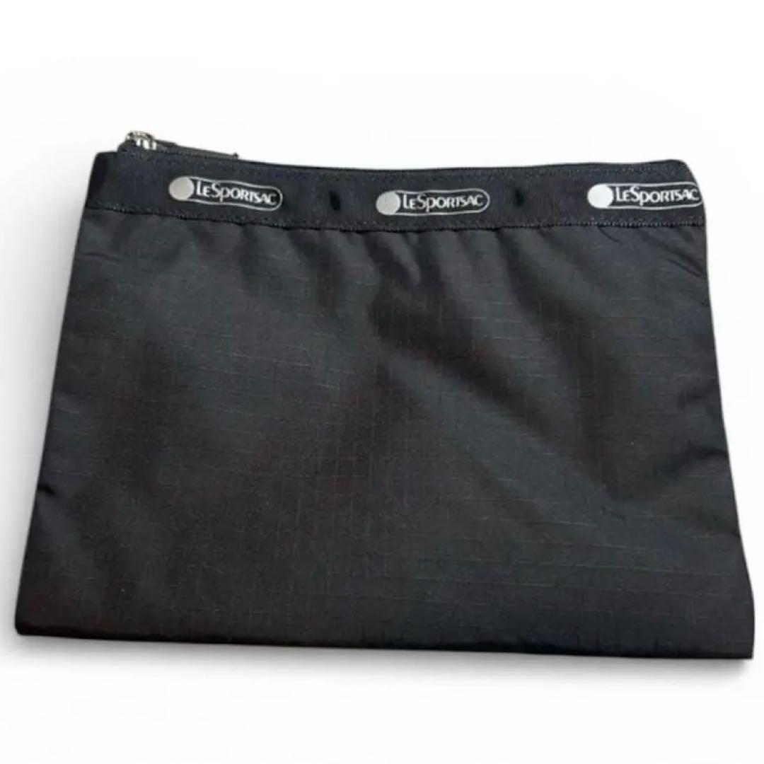 レスポートサック　 ボストンバッグ　 黒無地　 ポーチ付