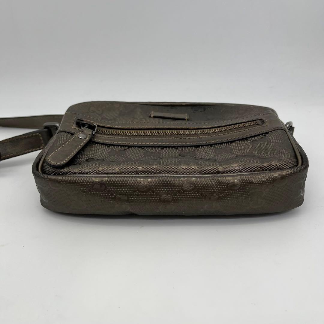 GUCCI ショルダーバッグ ポシェット 斜めがけ GGインプリメ ロゴ PVC