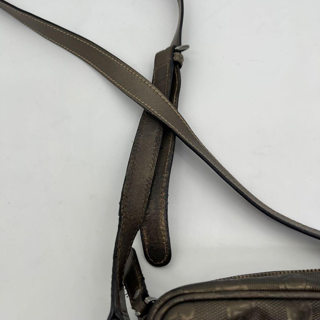 GUCCI ショルダーバッグ ポシェット 斜めがけ GGインプリメ ロゴ PVC