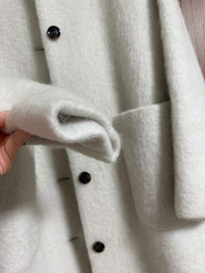 【新品】yori ヨリ ステンカラーシャギーコート 36 サイズ　【完売品】