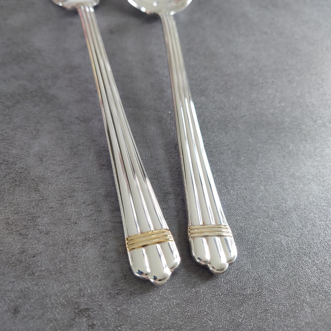 希少 美品 クリストフル アリアゴールドリング サービングセット 2点