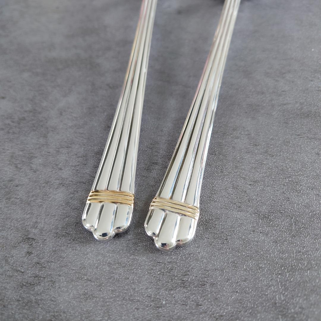 希少 美品 クリストフル アリアゴールドリング サービングセット 2点