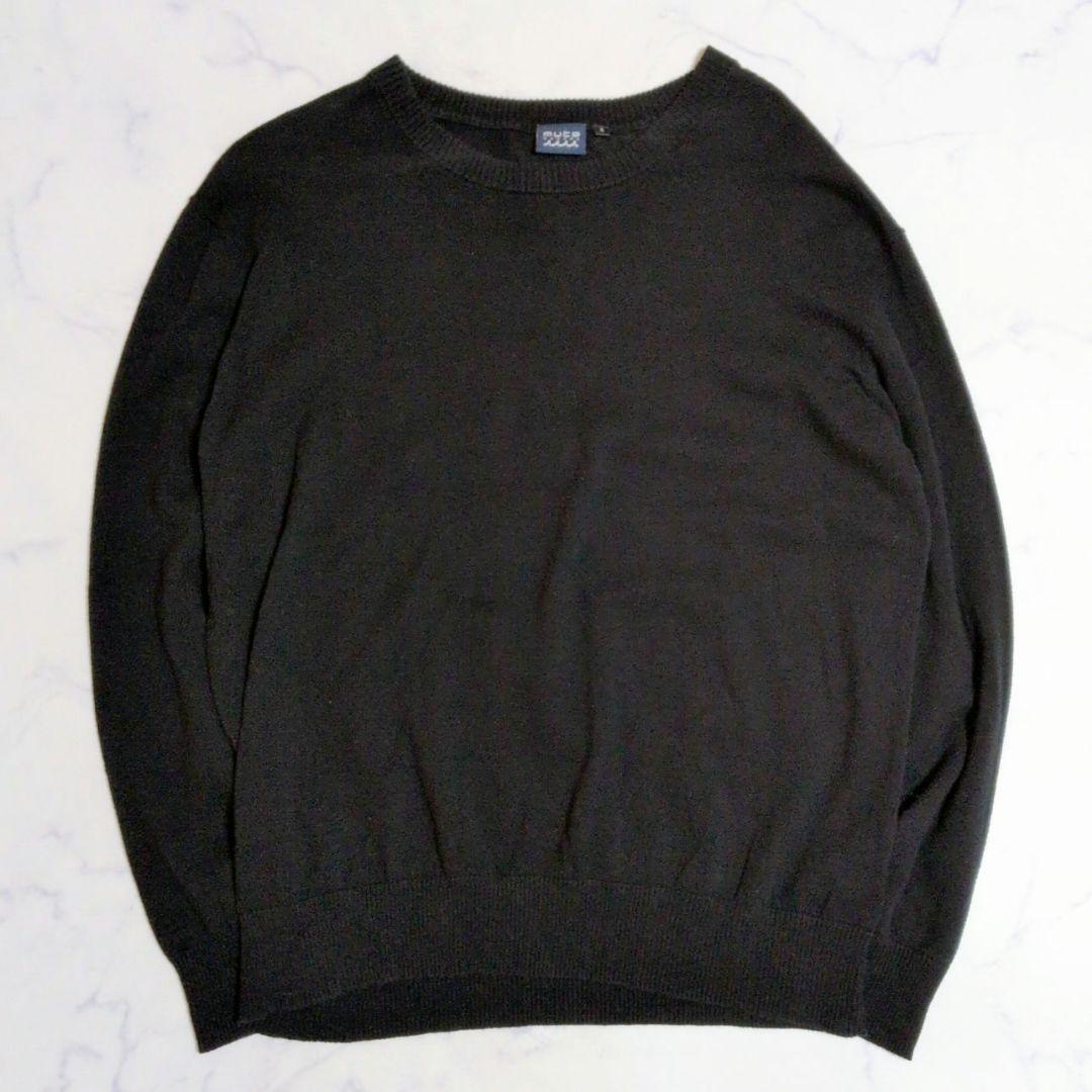 MUTA ムータマリン ニット クルーネック ウェーブ ブラック 8 XL