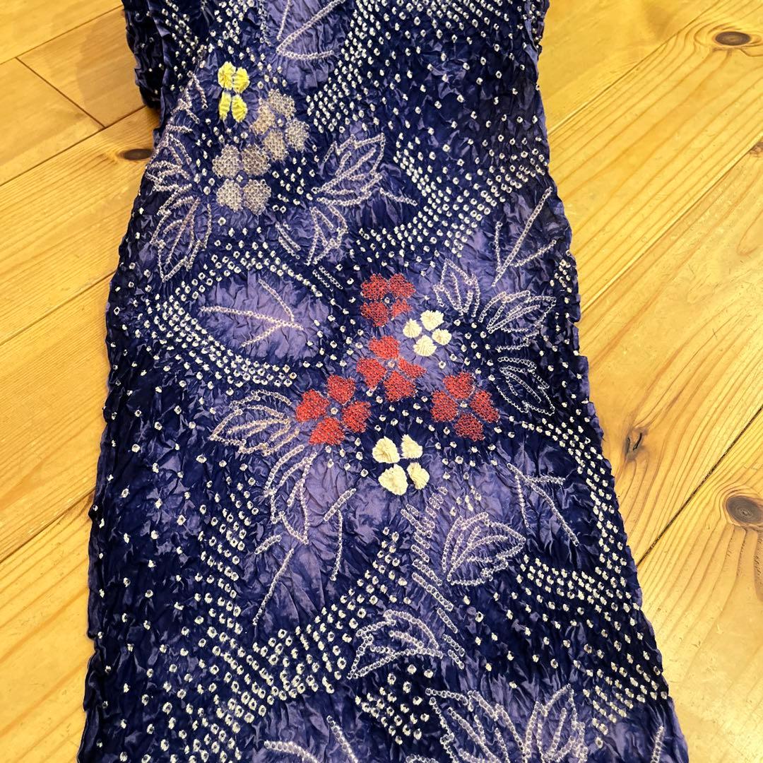 即購入可能❗️【未使用・タグ付き】有松鳴海絞り 反物｜本染 紫 花柄 浴衣