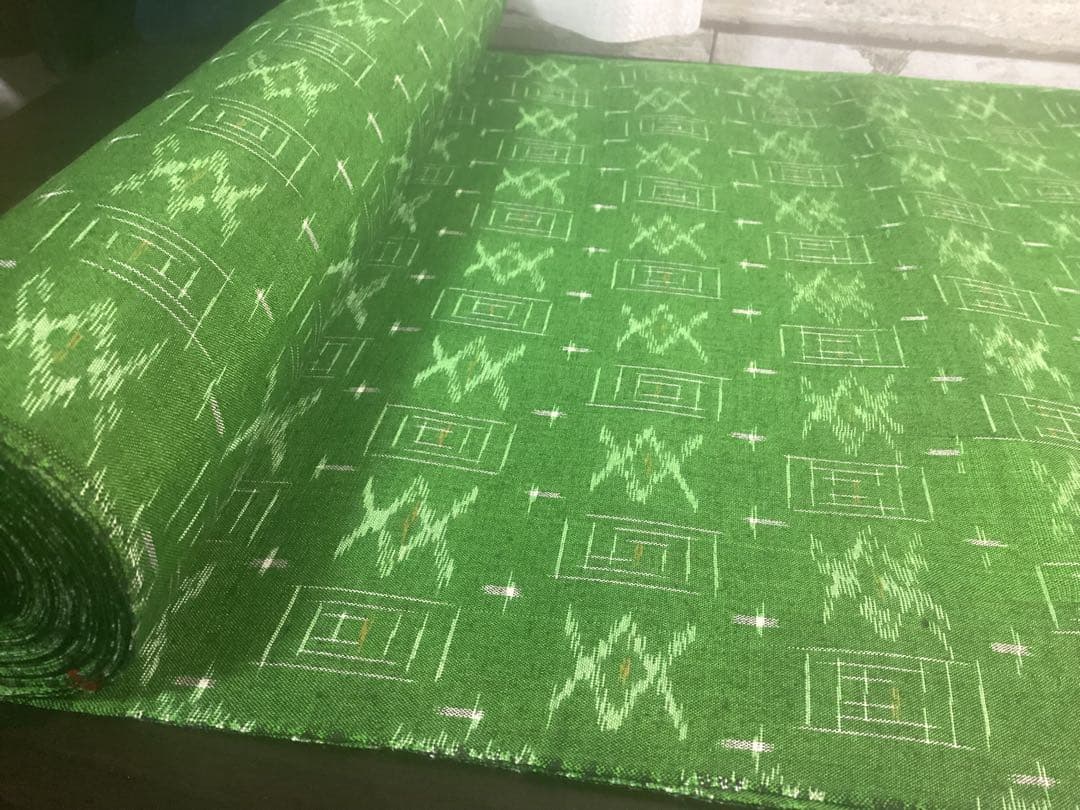 着物 反物 久留米かすり シルケット 立花 民芸織 綿100% 未使用品 960