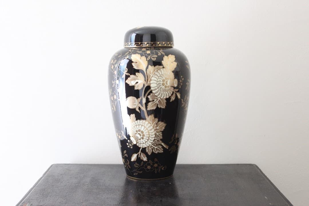 WEDG WOOD　トンキン　ブラック　ジンジャージャー・ポット　希少・廃盤