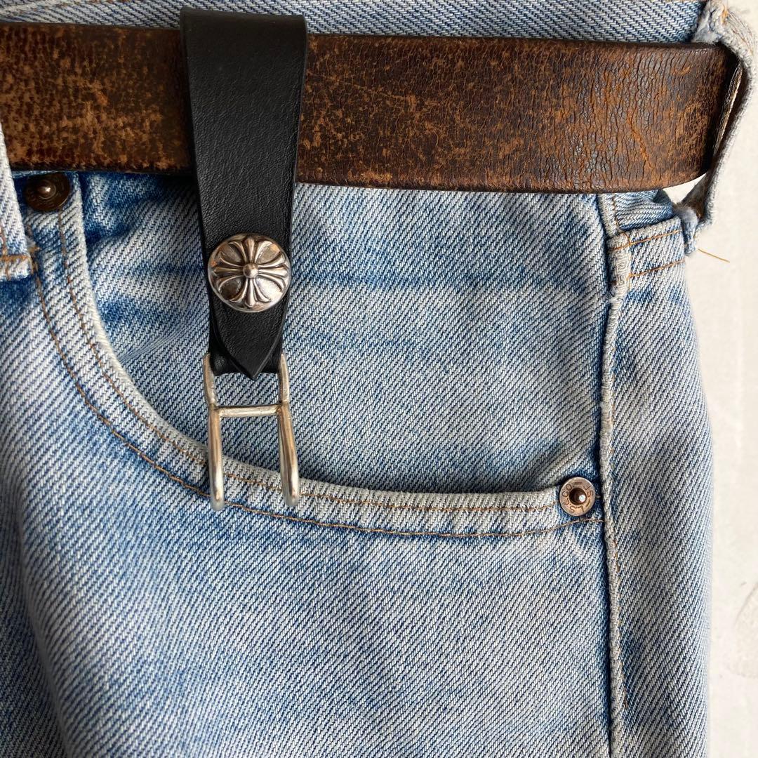 シルバー925 クロスボール　レザーベルト　BWL